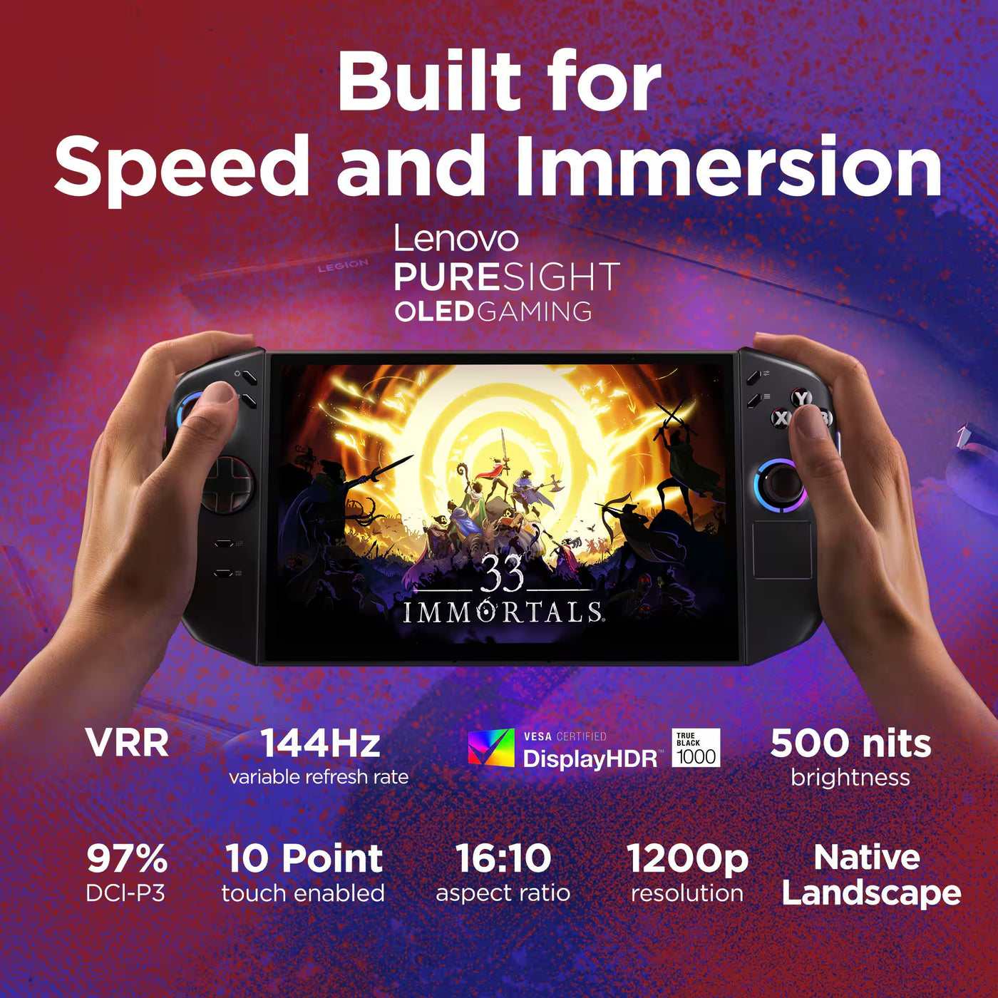 Legion Go 2 - 8.8" 144Hz 2K OLED Gaming Handheld - AMD Ryzen Z2 Extreme - 32GB - 1TB - Windows